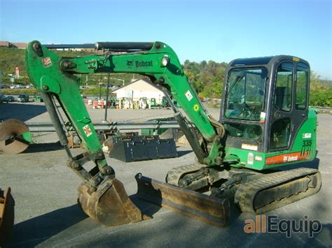 2009 bobcat 335 mini excavator|bobcat mini excavator size chart.